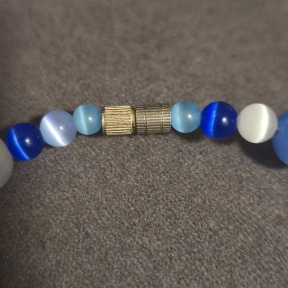 Rainbowcore Whimsigoth Y2K Preppy Cat's Eye Choker Necklace 17" - Picture 2 of 7